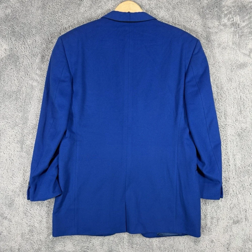 Versace V2 Blazer Mens 42L‎ Electric Blue Wool Cashmere Jacket Nieman Marcus